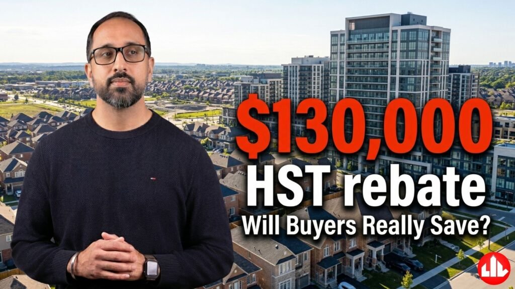 Ontario HST rebate 2026 for new homes in Vaughan and the GTA, showing potential savings up to $130,000, explained by Raj Bajwa real estate broker