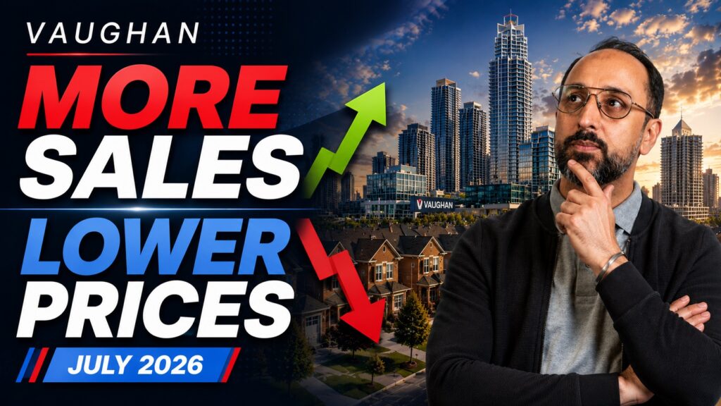 Raj Bajwa presenting the July 2026 Vaughan market update: more sales, lower prices